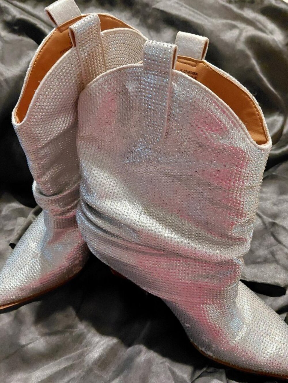 Jessica Simpson Silver Gemora Slouch Cowboy Boot